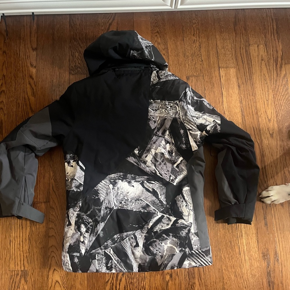 Spyder Black and Gray Kids Ski Jacket